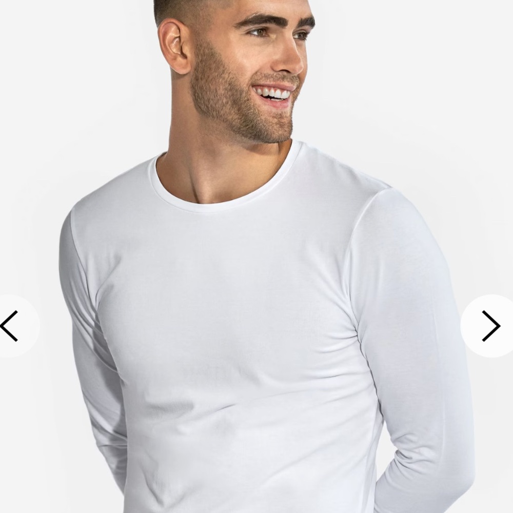 NWT- Bread & Boxers Men’s Long Sleeve Crew Neck Shirt | White | Large